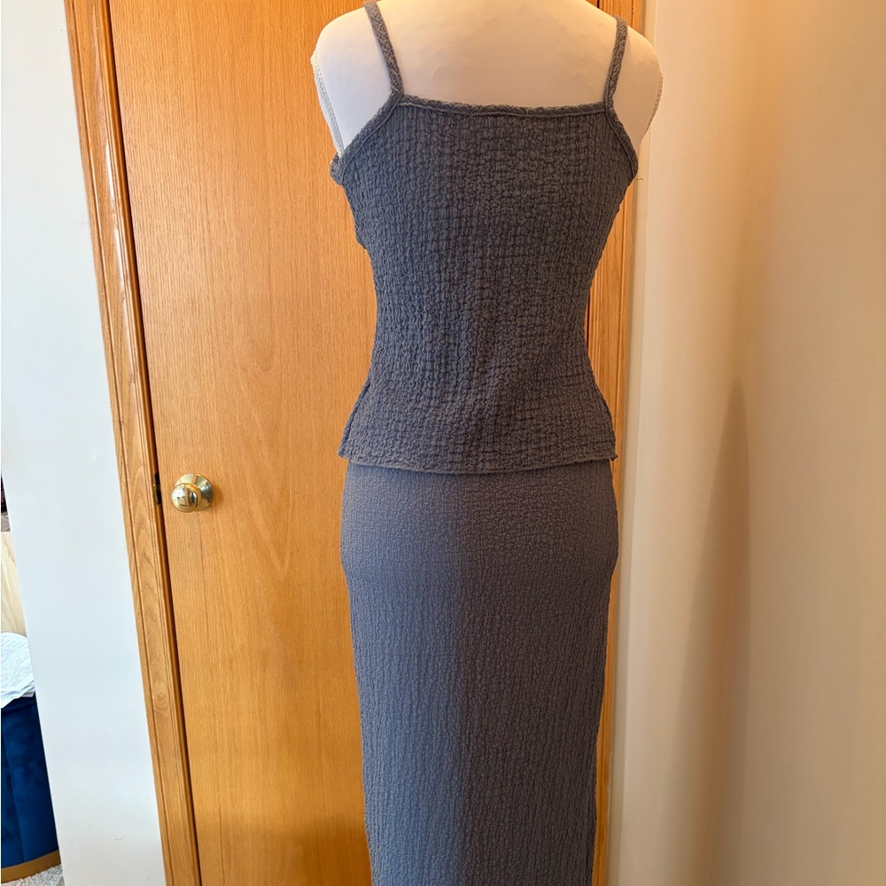 #189 NWT, Adorable See You Monday Blue Knit Skirt Set - Picture 5 of 11